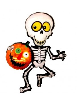 Palloncino Scheletro Ballerino con Zucca