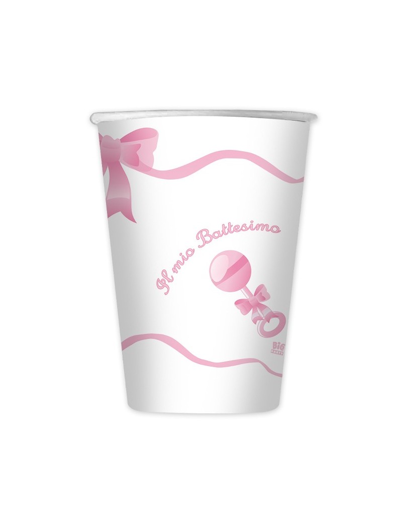 Bicchieri il Mio Battesimo Rosa (10 pz)