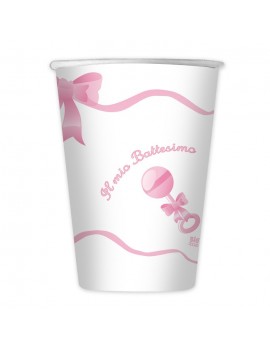 Bicchieri il Mio Battesimo Rosa (10 pz)