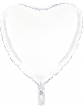Palloncino Cuore Bianco 18"
