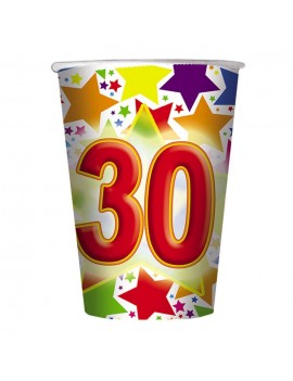 Bicchieri Compleanno Numero 30 (10 pz)