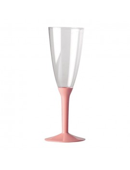 Calice Flute in Plastica Colore Rosa