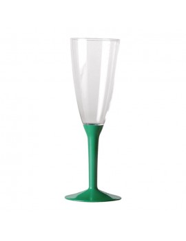 Calice Flute in Plastica Colore Verde