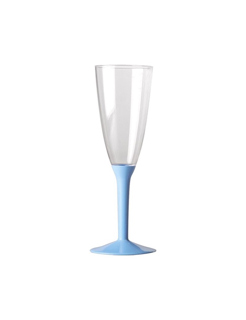 Calice Flute in Plastica Colore Celeste