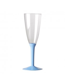 Calice Flute in Plastica Colore Celeste