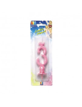 Candelina Rosa Maxi Numero 3