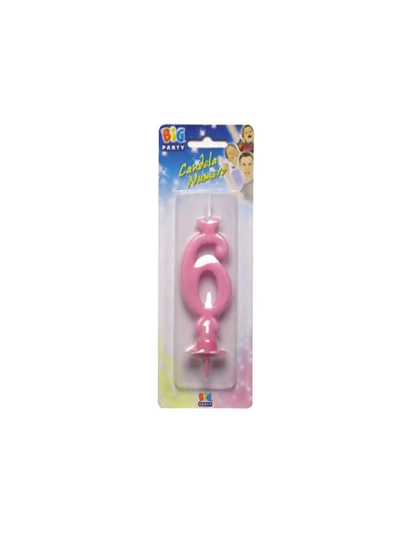 Candelina Rosa Maxi Numero 6