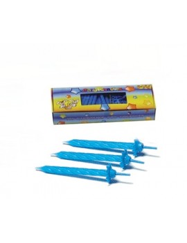 Candeline Classiche Celesti Con Sostegno