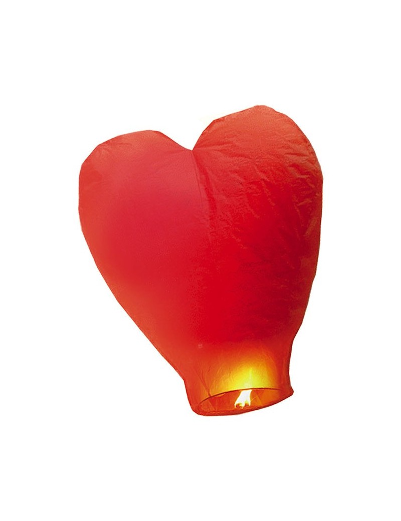 Lanterna Dei Cieli Cuore Rosso