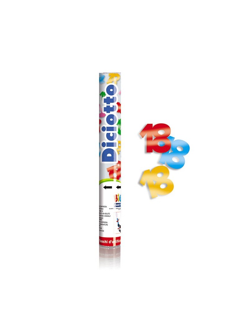 Spara Coriandoli Con Numeri Diciotto