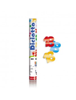 Spara Coriandoli Con Numeri Diciotto