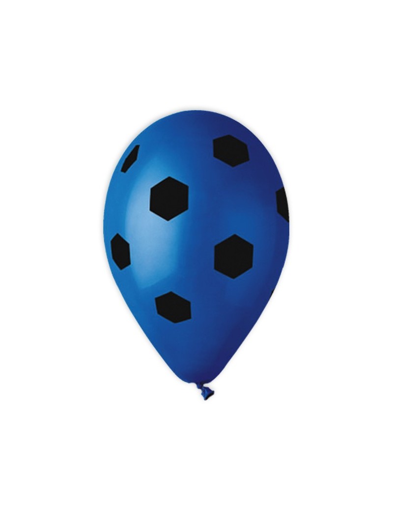 Palloncini in Lattice Calcio Blu e Nero (10pz)