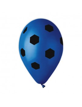 Palloncini in Lattice Calcio Blu e Nero (10pz)