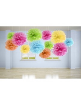 Pom Pom di Carta Rosso 25 cm