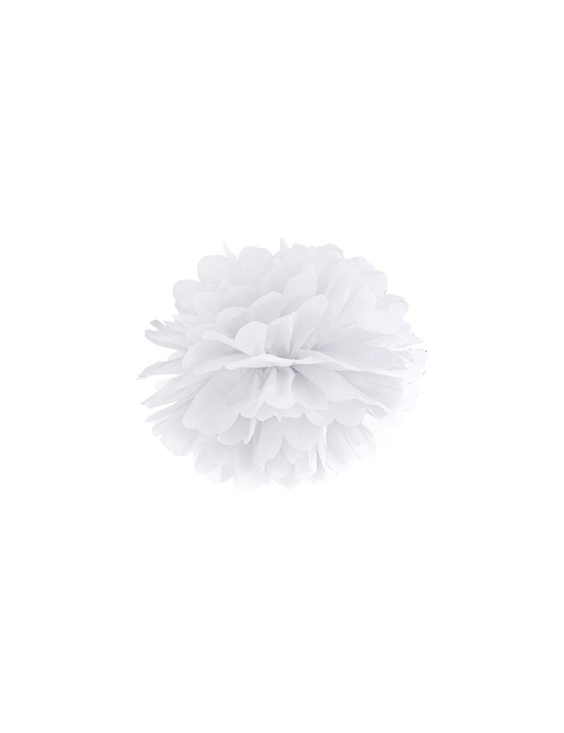 Pom Pom di Carta Bianco 25 cm