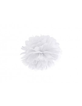 Pom Pom di Carta Bianco 25 cm