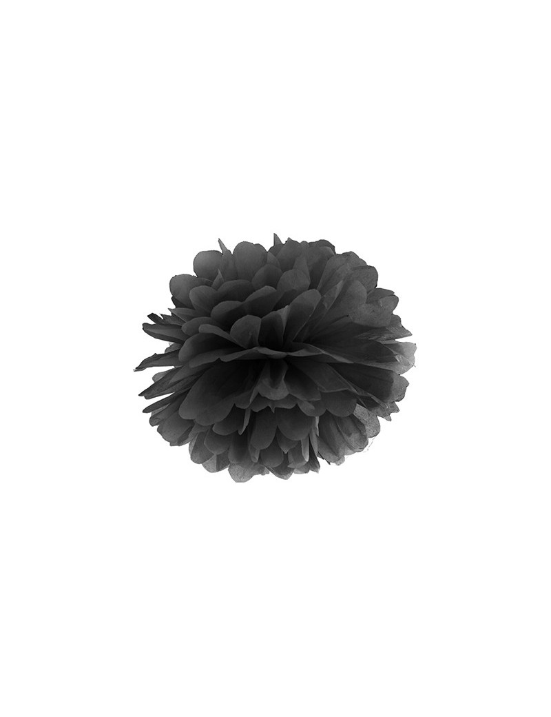 Pom Pom di Carta Nero 25 cm