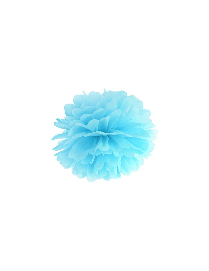 Pom Pom di Carta Azzurro 25 cm