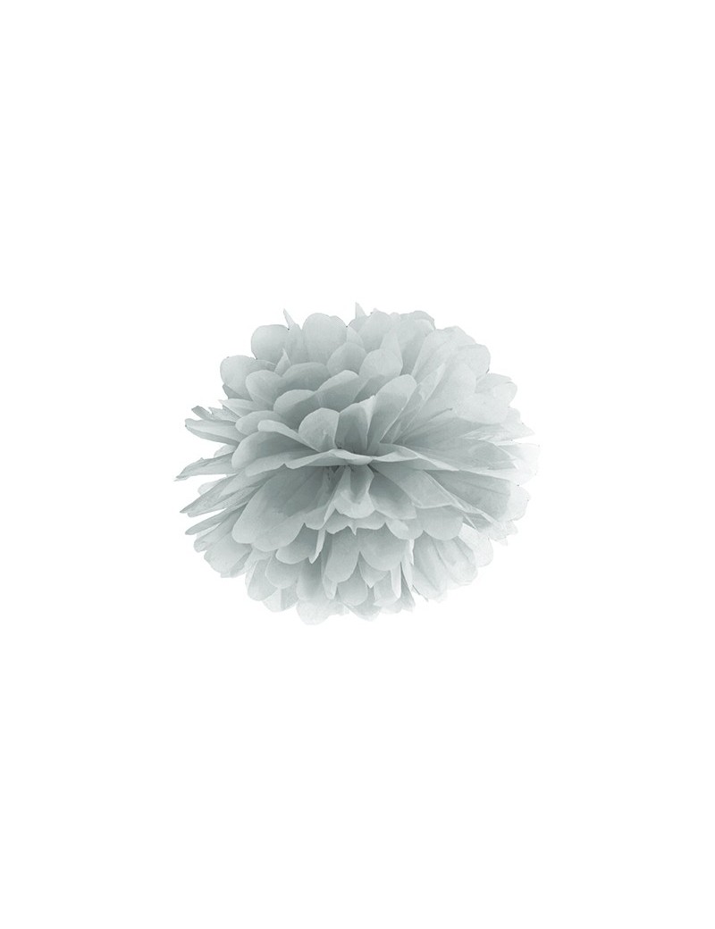 Pom Pom di Carta Argento 25 cm