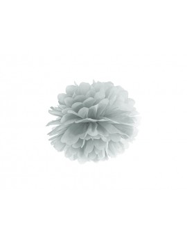 Pom Pom di Carta Argento 25 cm