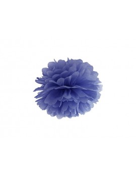 Pom Pom di Carta Blu 25 cm