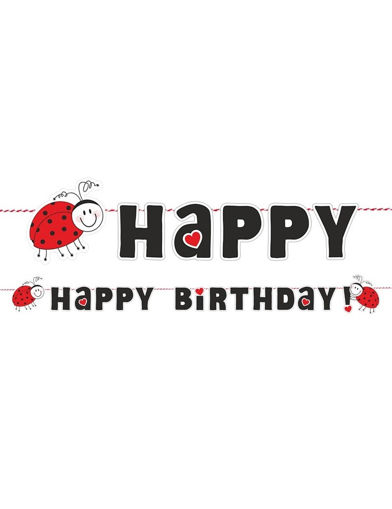 Festone Coccinella Happy Birthday