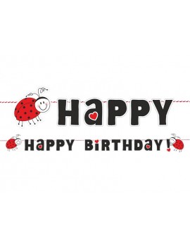Festone Coccinella Happy Birthday