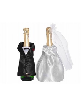 Copri Bottiglia Champagne Sposo e Sposa