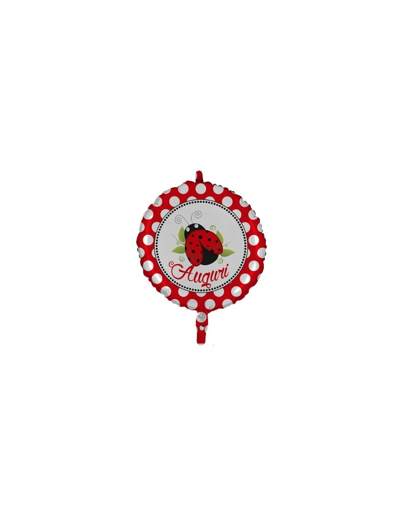 Palloncino Mylar Auguri con Coccinella