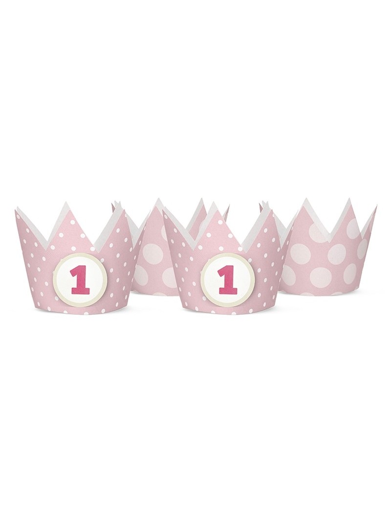 Cappello A Cono Per Primo Compleanno NUOBESTY – Tiara Rosa Glitterata Con Elastico Per Festa Neonato