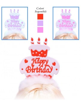 Cerchietto Con Torta Happy Birthday