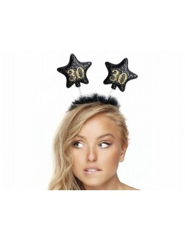 Cerchietto Stelline 30 anni nero