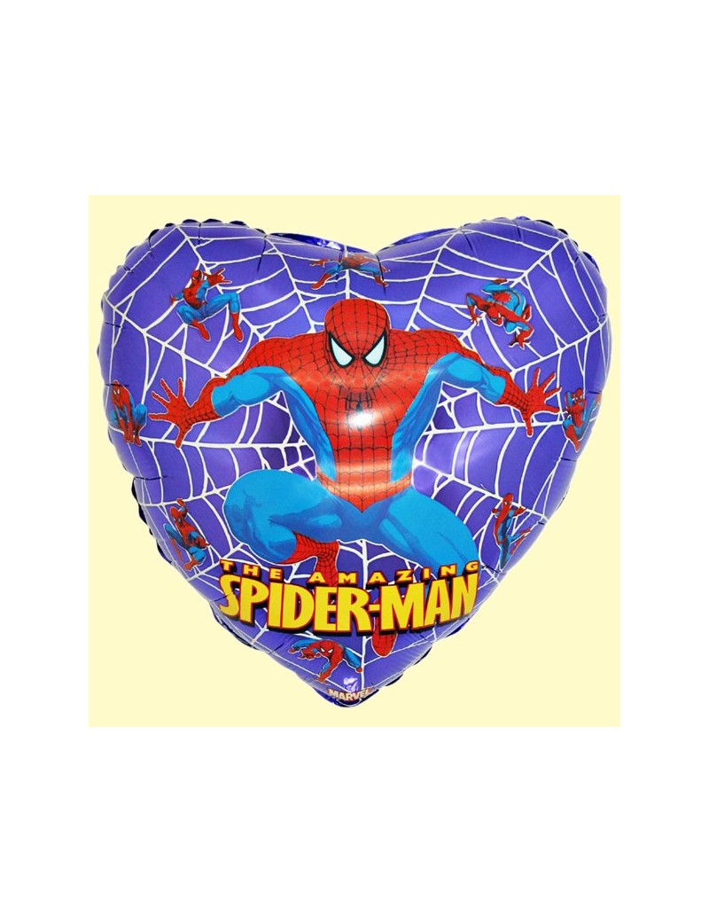 Palloncino Cuore Spiderman Blu/Viola