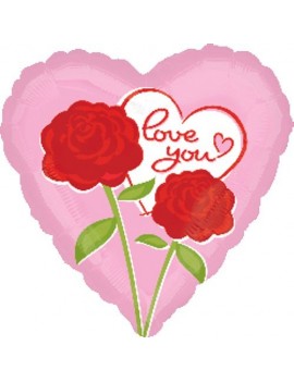 Palloncino Love You con Rose