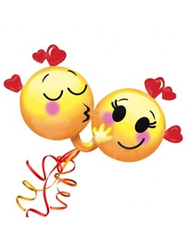 Palloncino SuperShape Emoticon Cuori