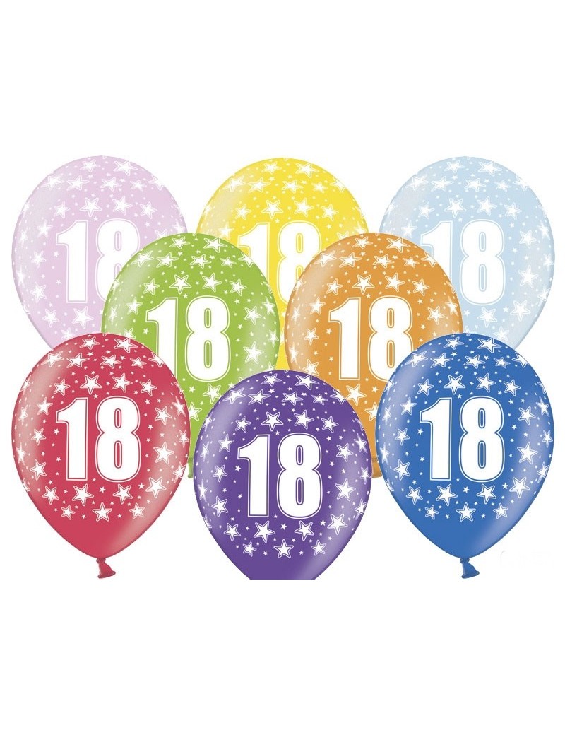Palloncini 14" Multicolor Numero 18