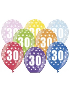 Palloncini 14" Multicolor Numero 30