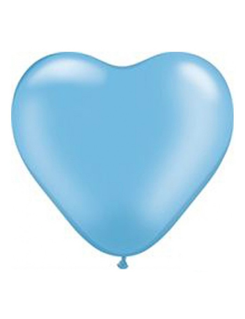 Palloncini Cuore 17" Celesti (5 pz)