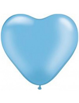 Palloncini Cuore 17" Celesti (5 pz)