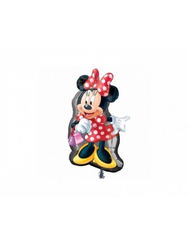 Palloncino Minnie Mouse Rosso Pois 19x32"