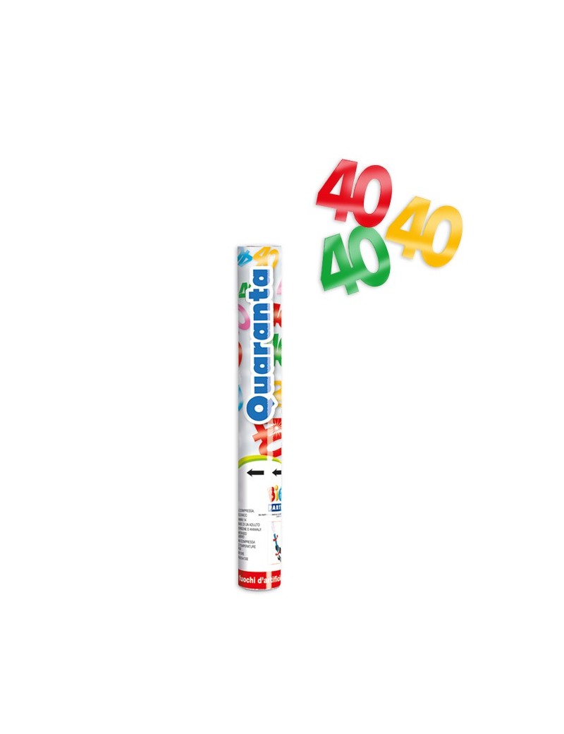 Spara Coriandoli Con Numeri Quaranta