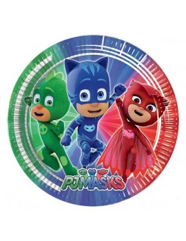 Piattini di Carta Pj Masks - Super Pigiamini (8 pz)