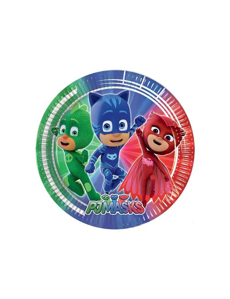 Piatti Grandi di Carta Pj Masks - Super Pigiamini (8 pz)