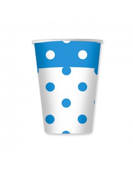 Bicchieri Pois Celesti da 200 cc