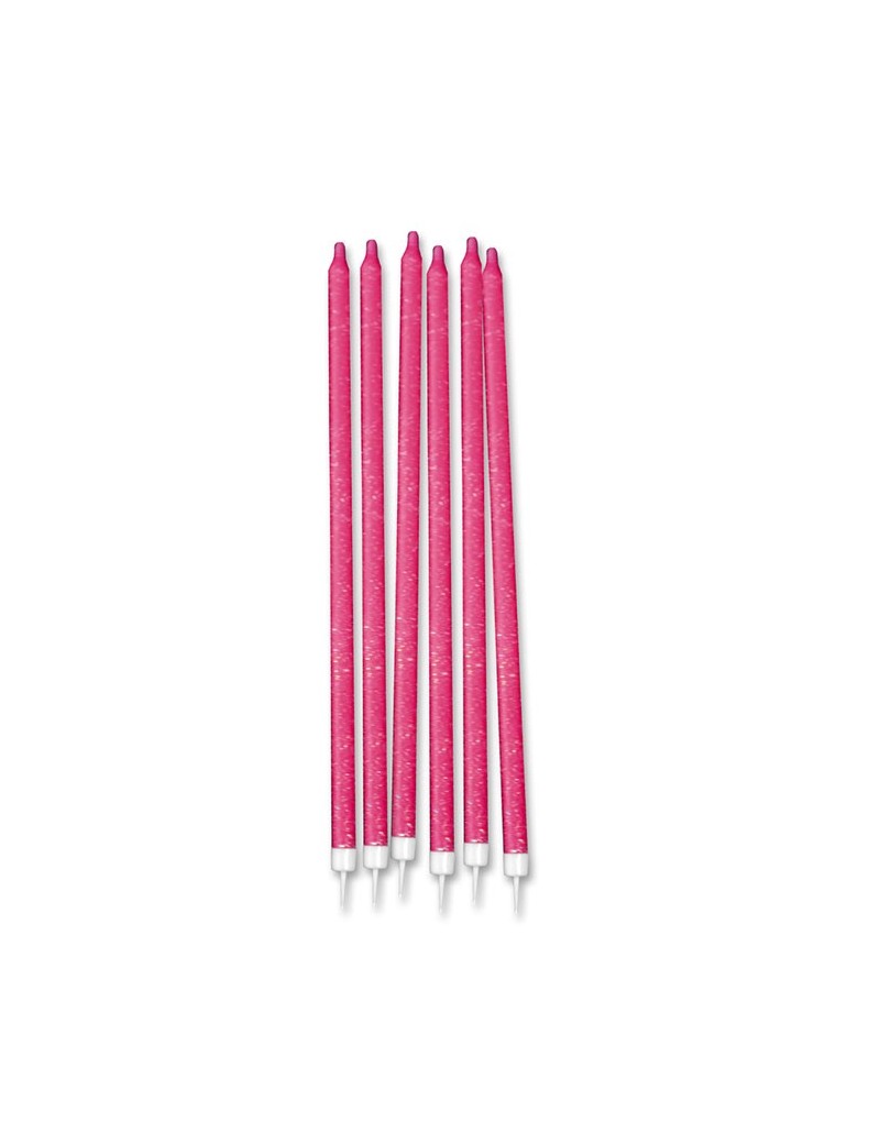 Candeline Matita Fucsia Glitter (12 pz)