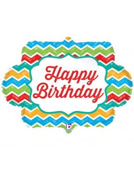Palloncino Nuvoletta Multicolor Happy Birthday