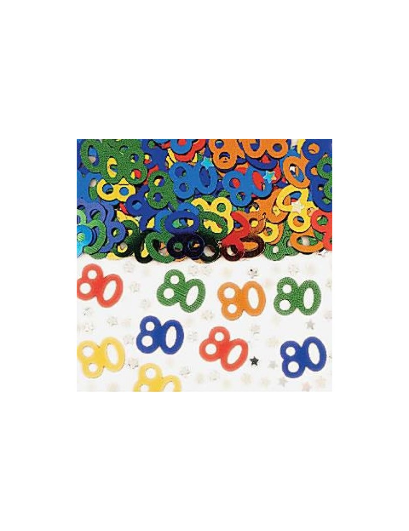 Confetti Decorativi Numero 80 Multicolor