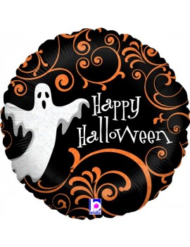 Mini Palloncino Tondo Happy Halloween Fantasmino