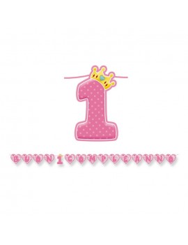 Festone Rosa Buon Primo Compleanno