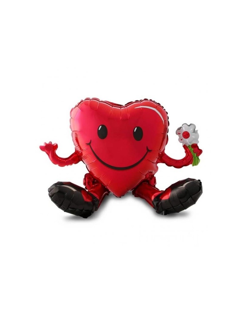 Palloncino Cuore Smile Love Rosso